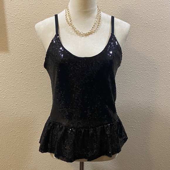 Crave Fame Tops - Black Sequin Crave Fame Sequence Top